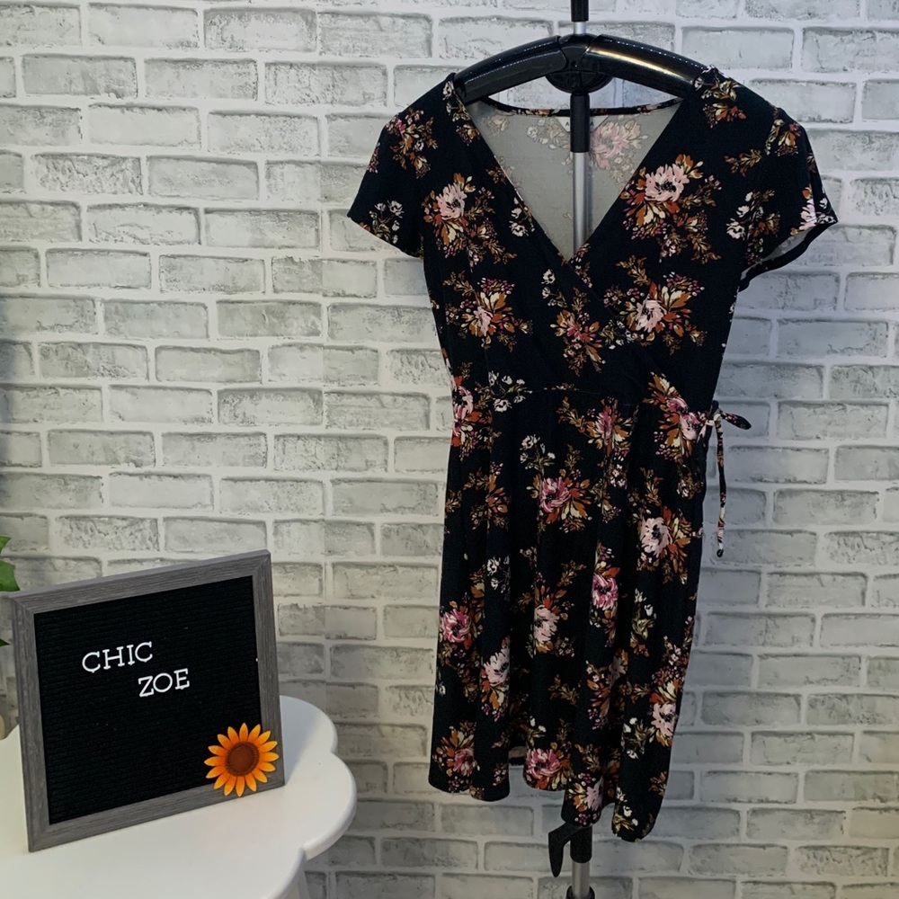 black floral dress